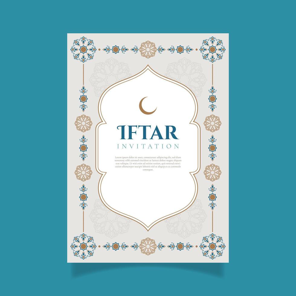 iftar uitnodiging sjabloon. Ramadan kareem. - vector. vector