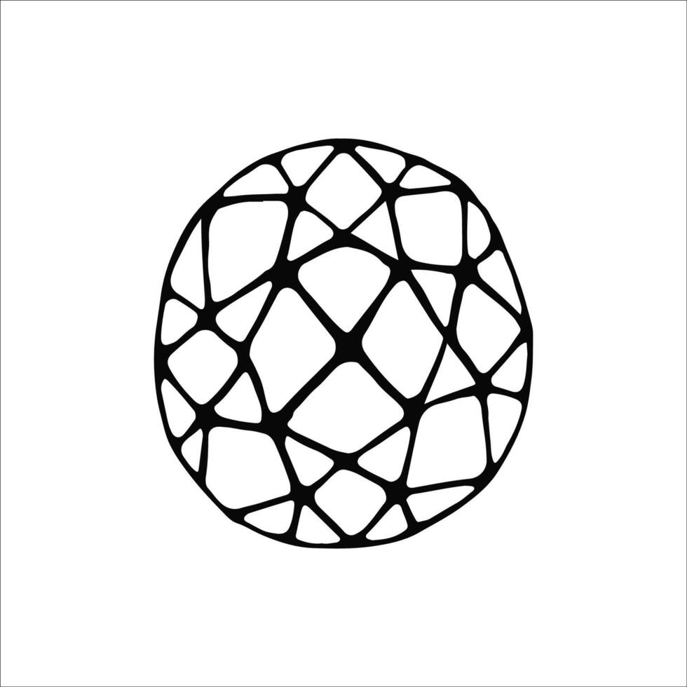 circulaire tekening met een onregelmatig diamantachtig patroon, benadrukkend eenvoud en creativiteit. vector