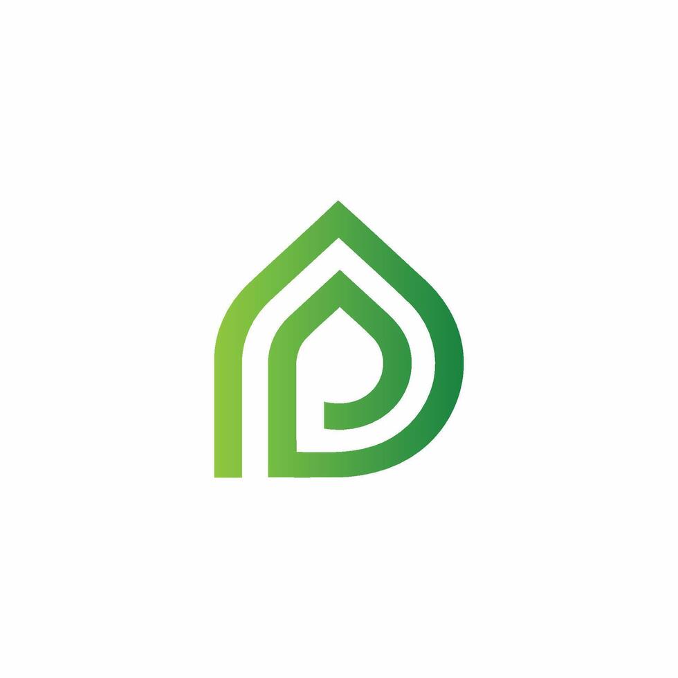 p alfabet brief helling kleur logo ontwerp concept geïsoleerd vector sjabloon illustratie