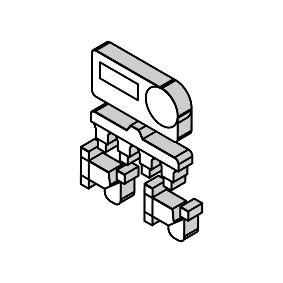 automatisch gieter systeem isometrische icoon vector illustratie