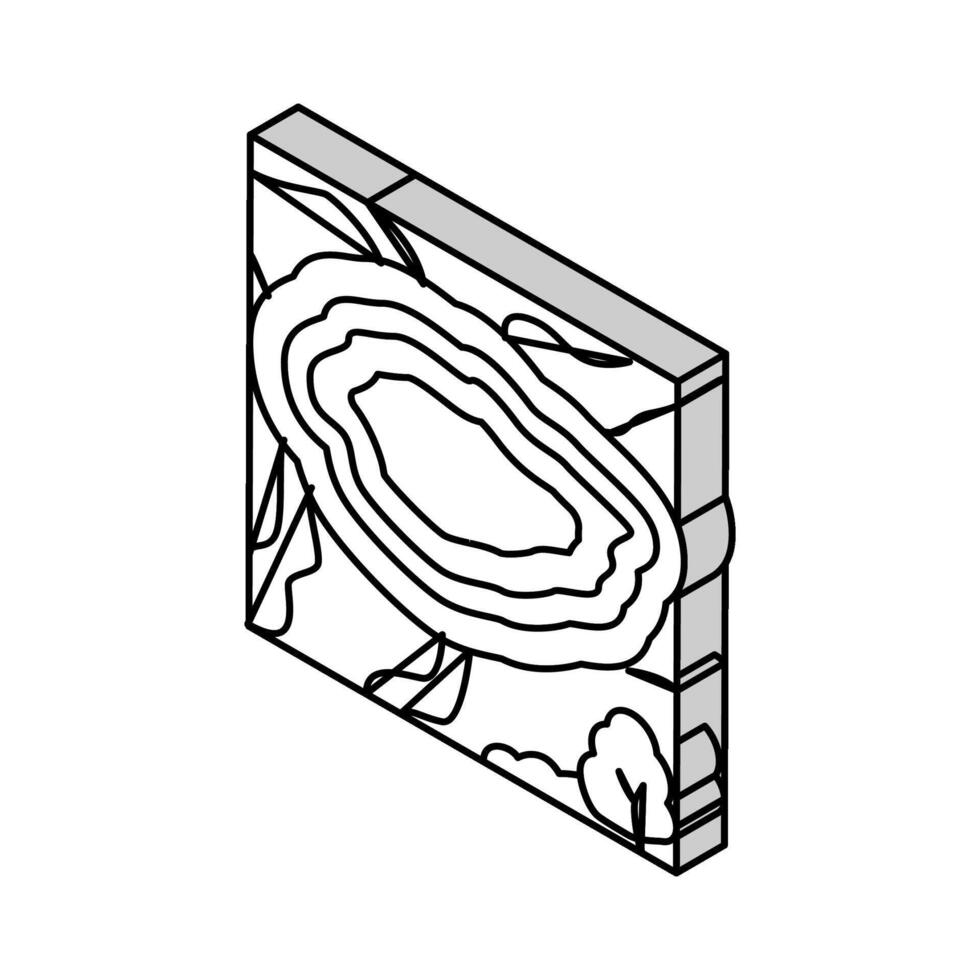 yellowstone nationaal park isometrische icoon vector illustratie