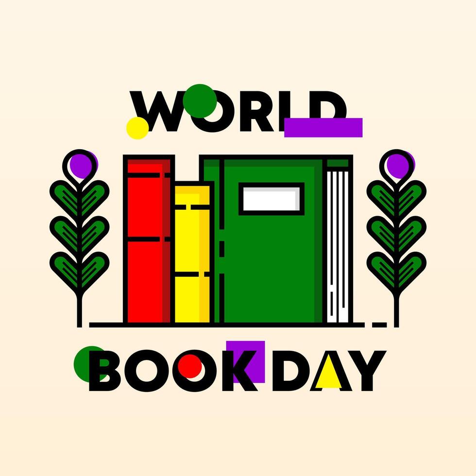 gelukkig wereld boek dag illustratie achtergrond vector