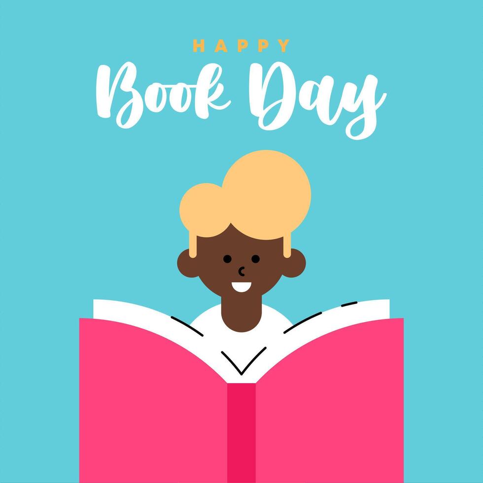 gelukkig wereld boek dag illustratie achtergrond vector