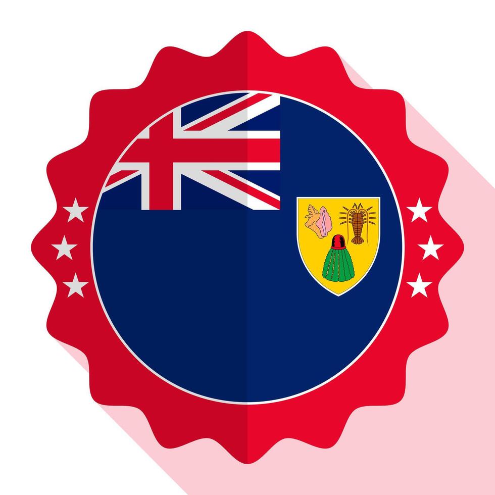 turken en caicos eilanden kwaliteit embleem, label, teken, knop. vector illustratie.