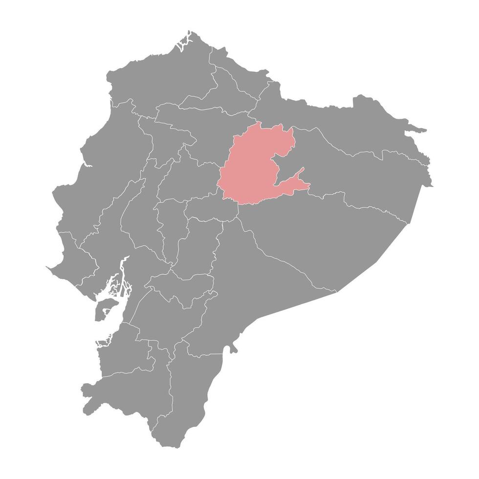 napo provincie kaart, administratief divisie van Ecuador. vector illustratie.