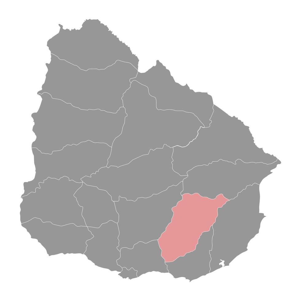 lavalleja afdeling kaart, administratief divisie van Uruguay. vector illustratie.
