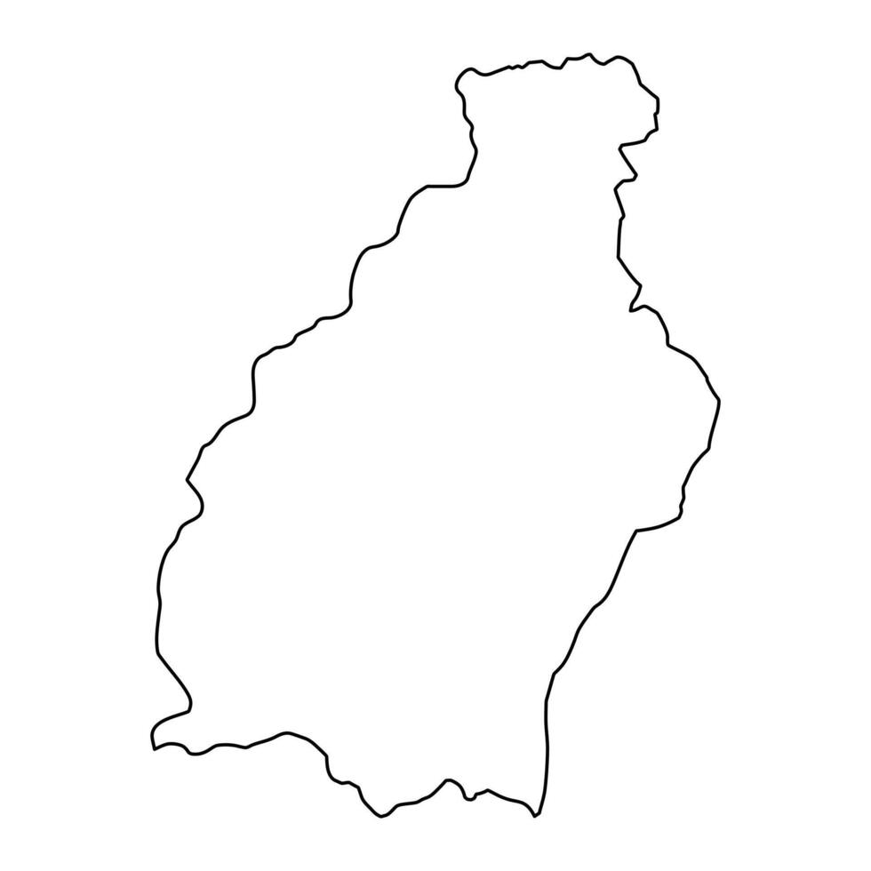 surxondaryo regio kaart, administratief divisie van Oezbekistan. vector illustratie.