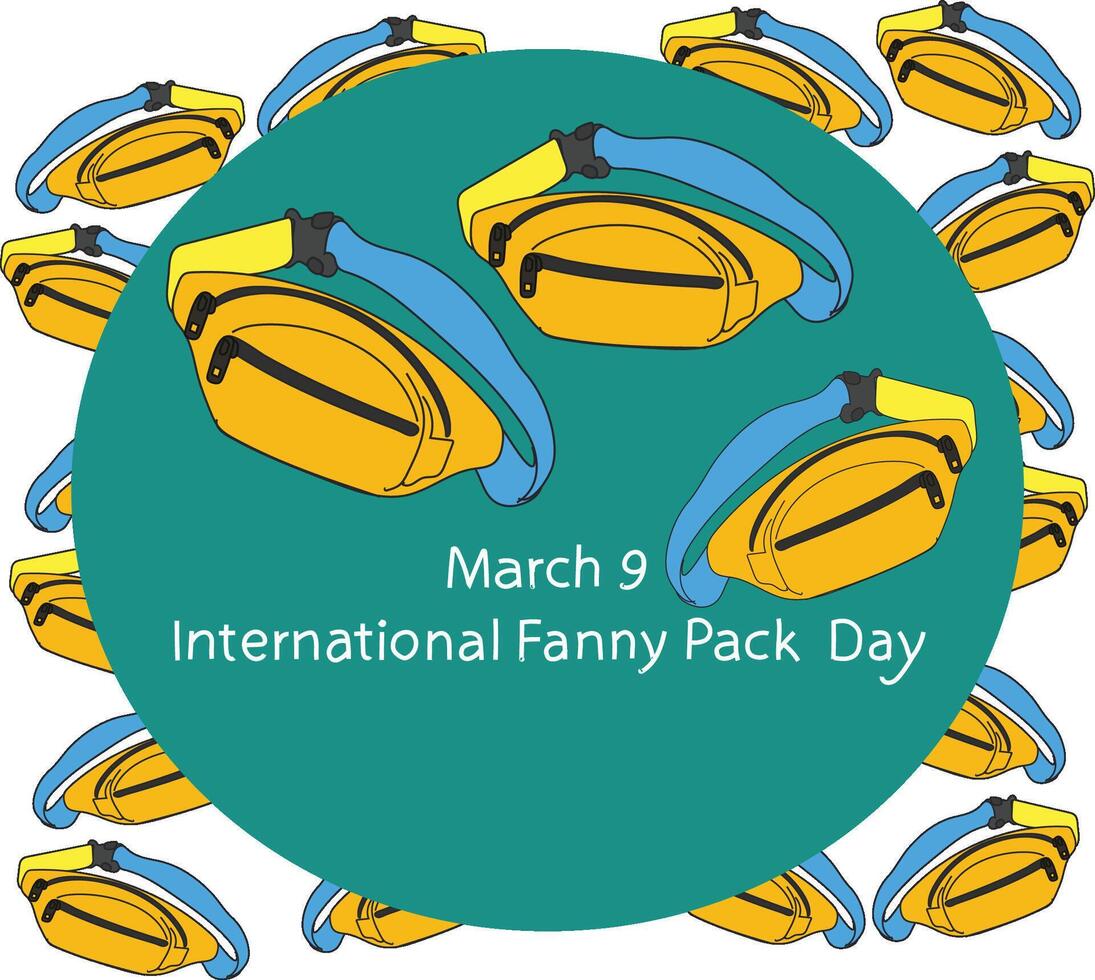 Internationale fanny pak dag vector