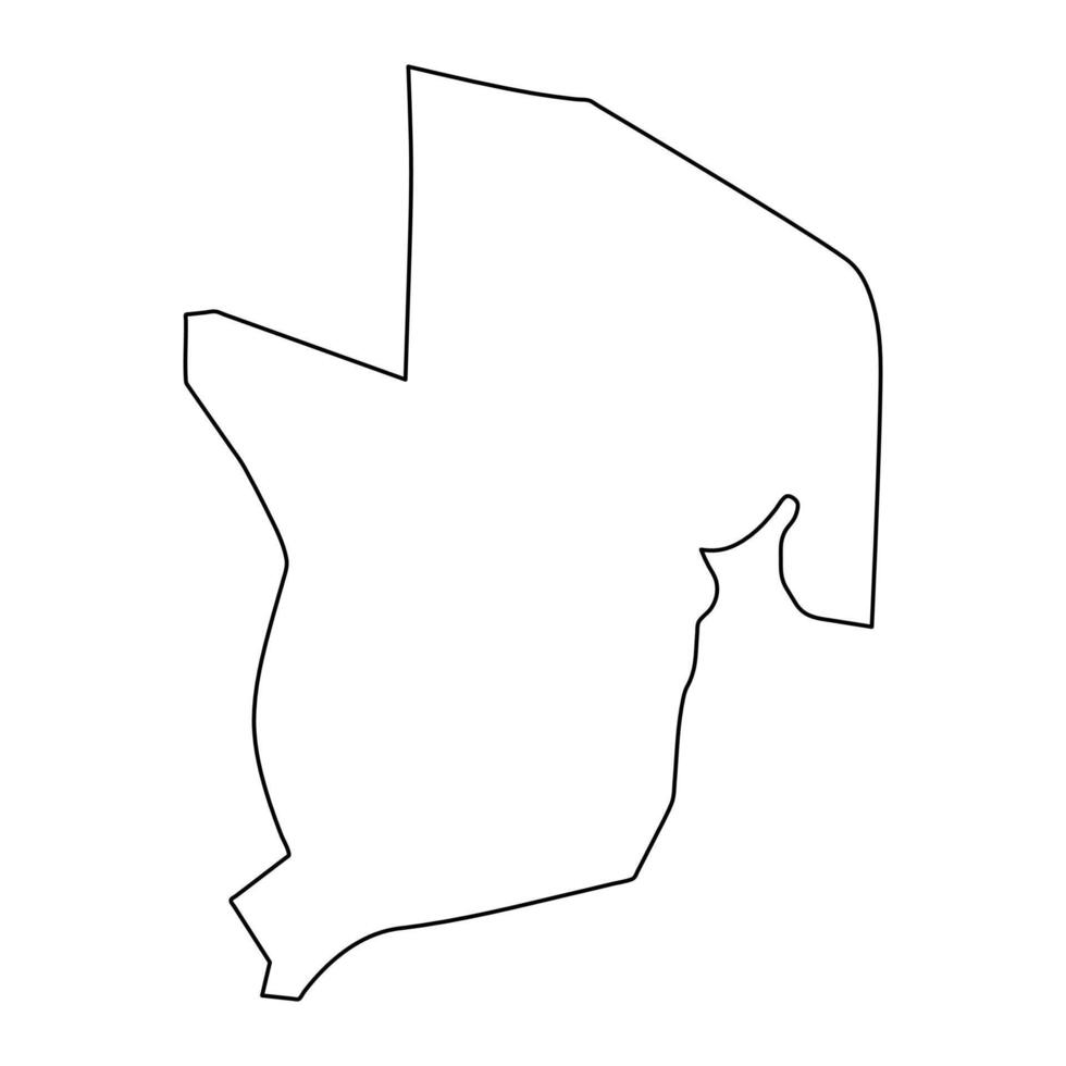 djibloho provincie kaart, administratief divisie van equatoriaal Guinea. vector illustratie.