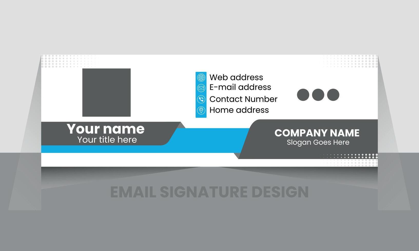 e-mail handtekening ontwerp of e-mail footer ontwerp vector