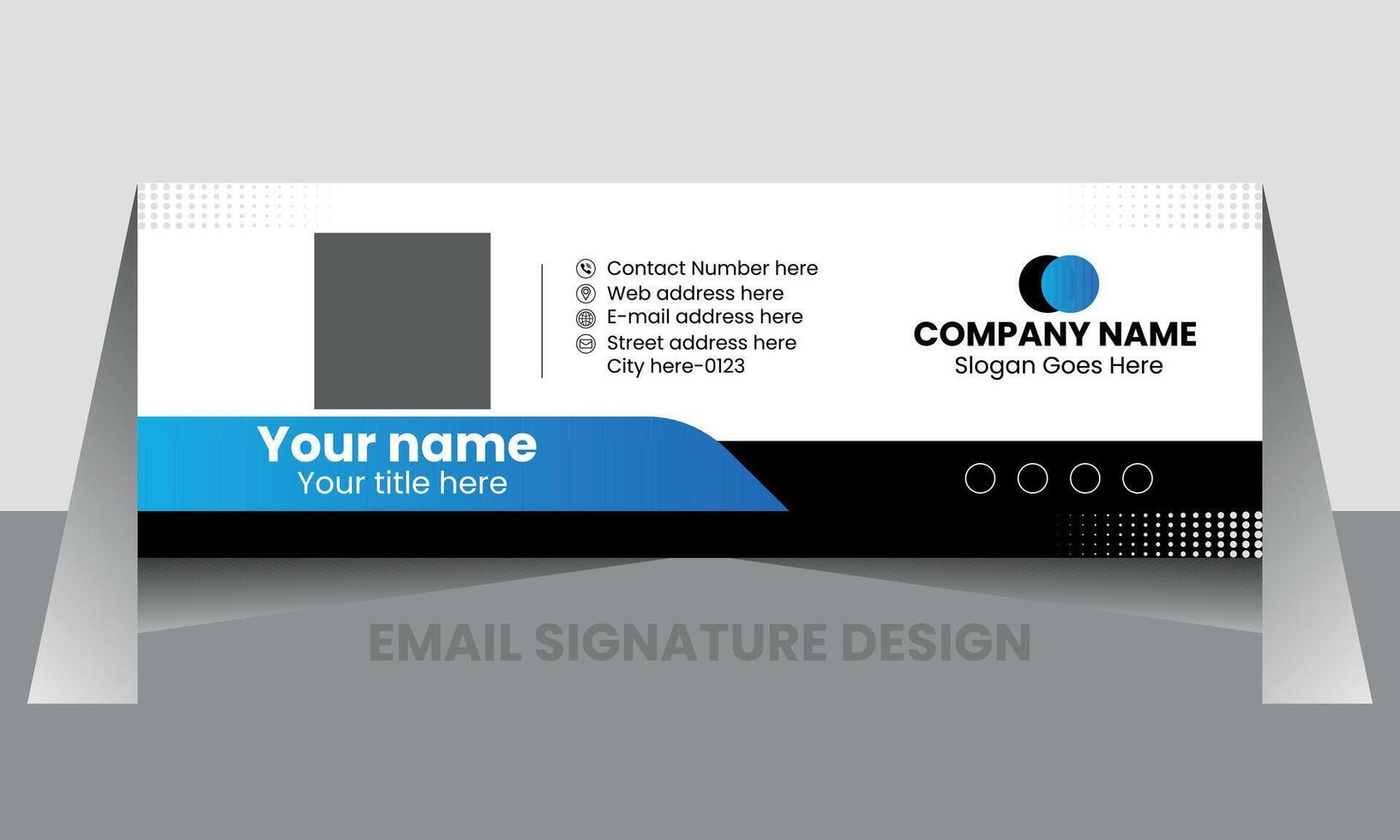 e-mail handtekening ontwerp of e-mail footer ontwerp vector