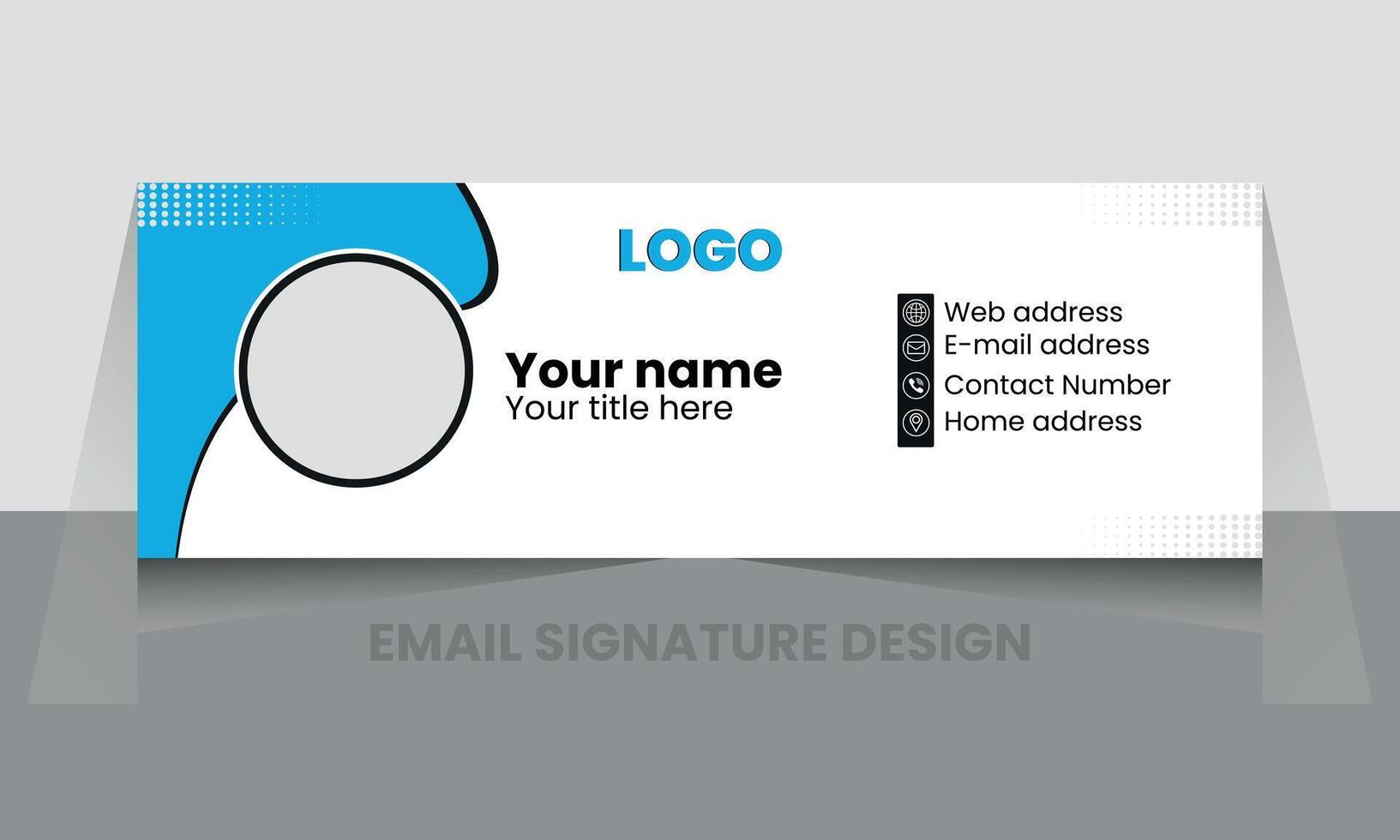 e-mail handtekening ontwerp of e-mail footer ontwerp vector