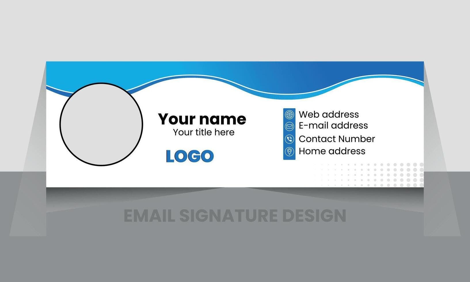 e-mail handtekening ontwerp of e-mail footer ontwerp vector