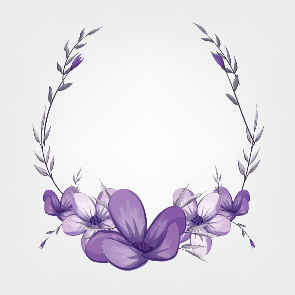 decoratief bloemen gebladerte ornament voor bruiloft uitnodiging vector