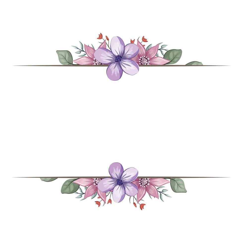 decoratief bloemen gebladerte ornament voor bruiloft uitnodiging vector