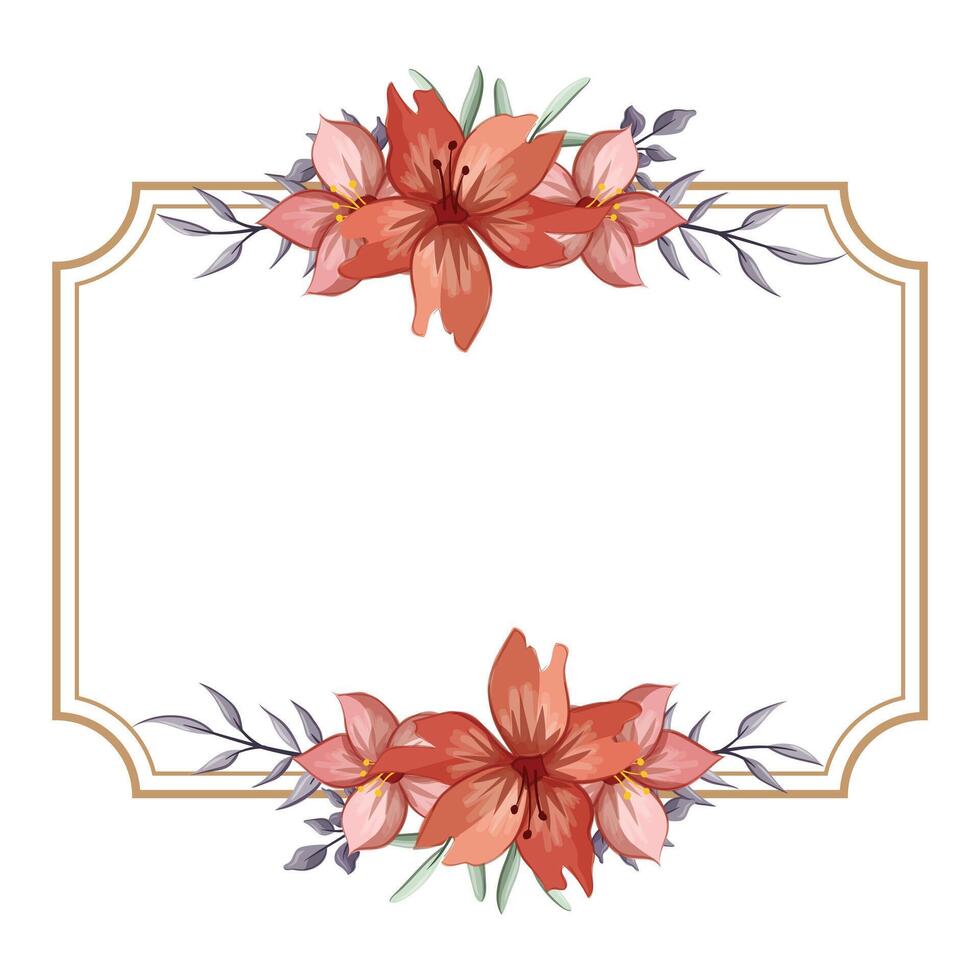 decoratief bloemen gebladerte ornament voor bruiloft uitnodiging vector