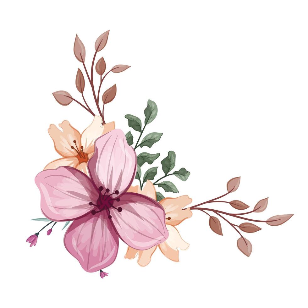 decoratief bloemen gebladerte ornament voor bruiloft uitnodiging vector