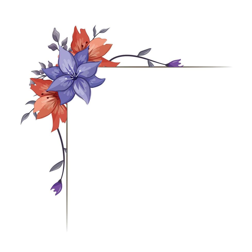 decoratief bloemen gebladerte ornament voor bruiloft uitnodiging vector