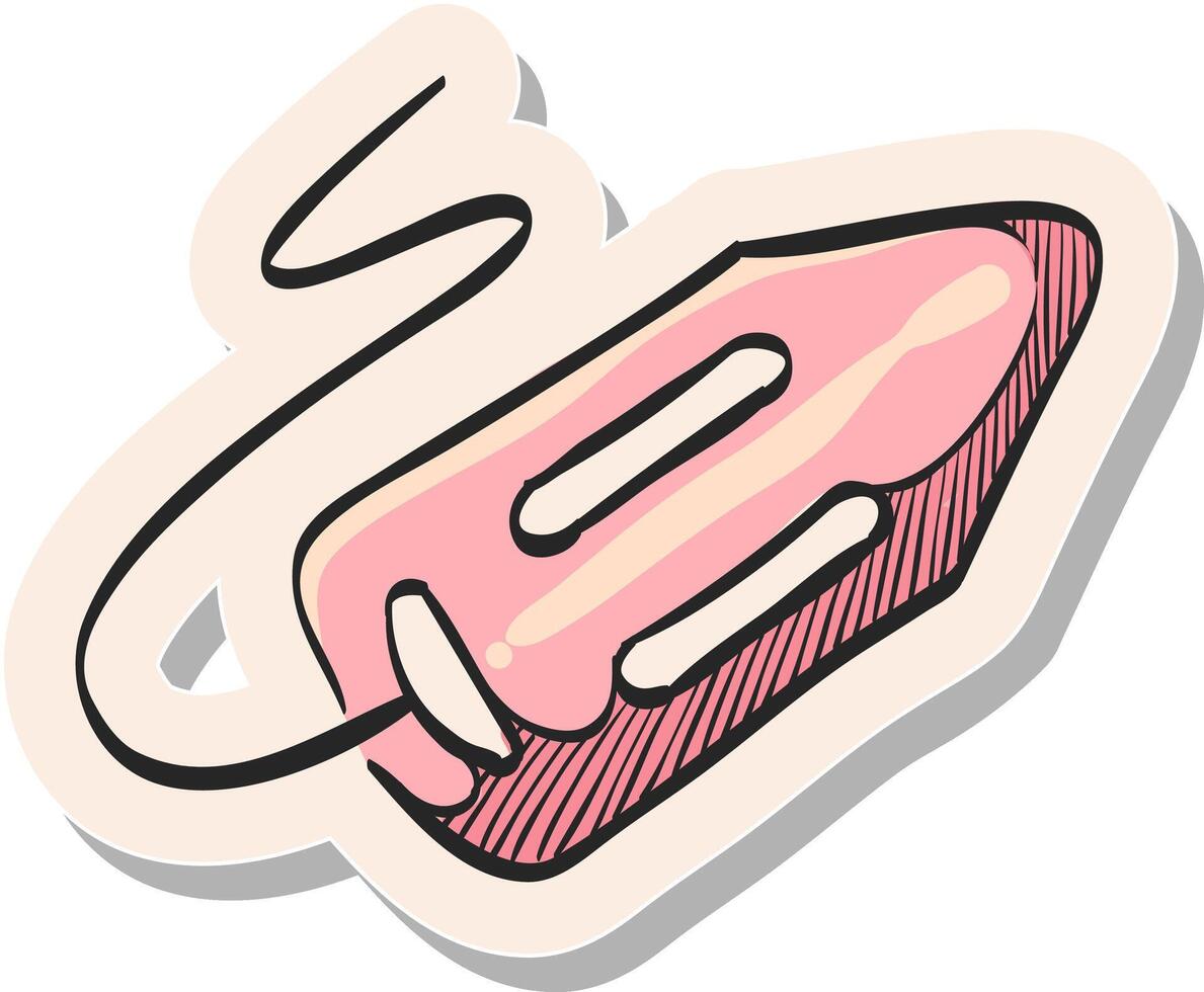 hand- getrokken redden buis icoon in sticker stijl vector illustratie