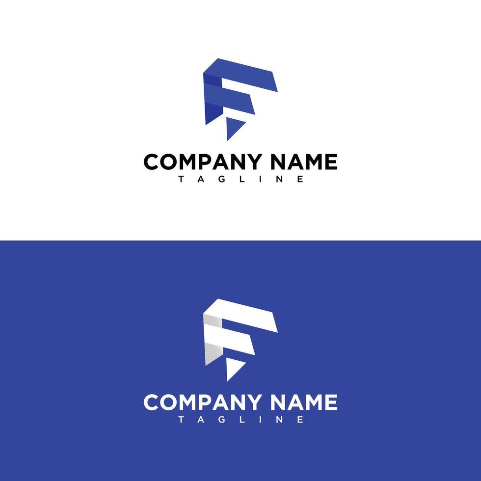 brief f modern logo ontwerp vector