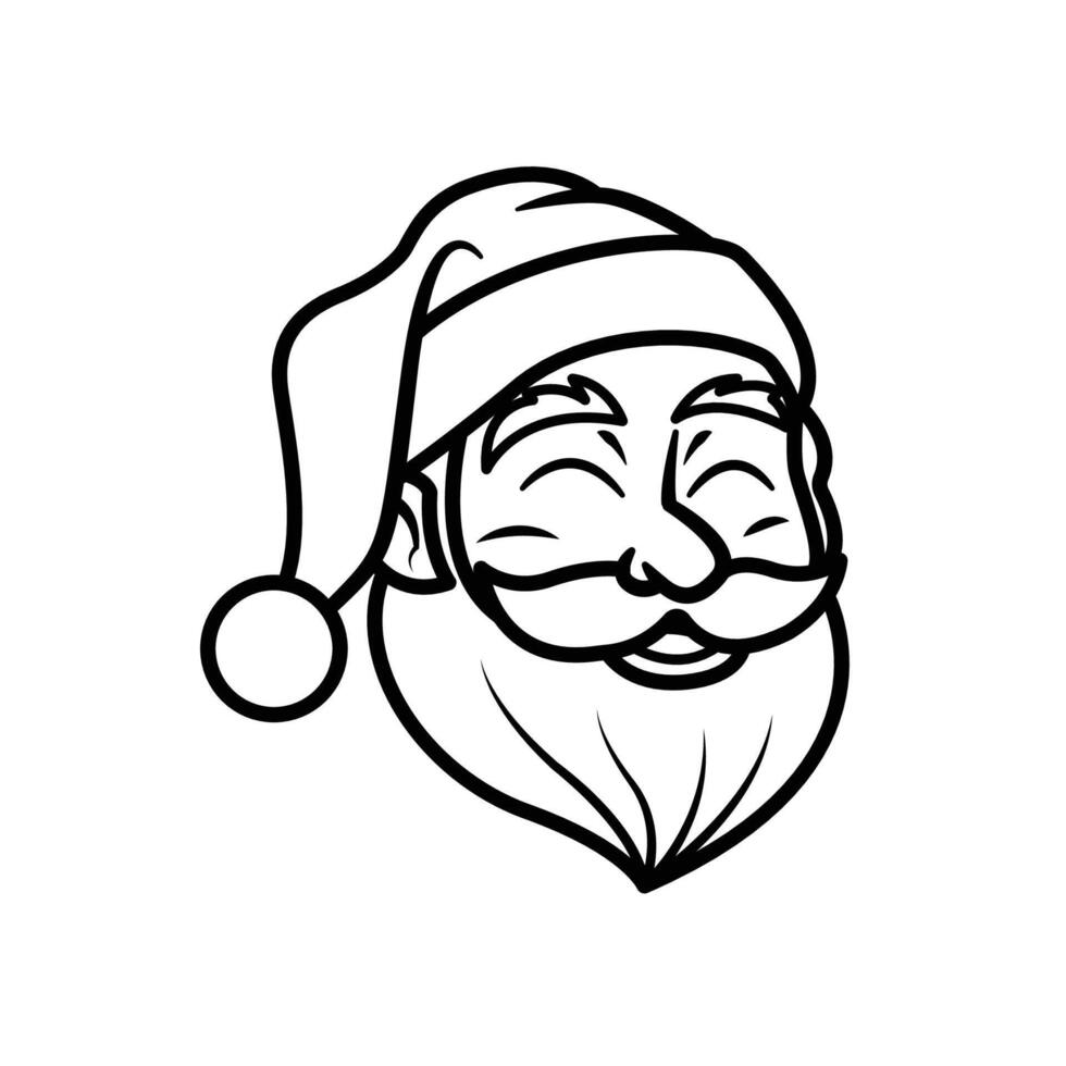 gelukkig de kerstman gezicht vector