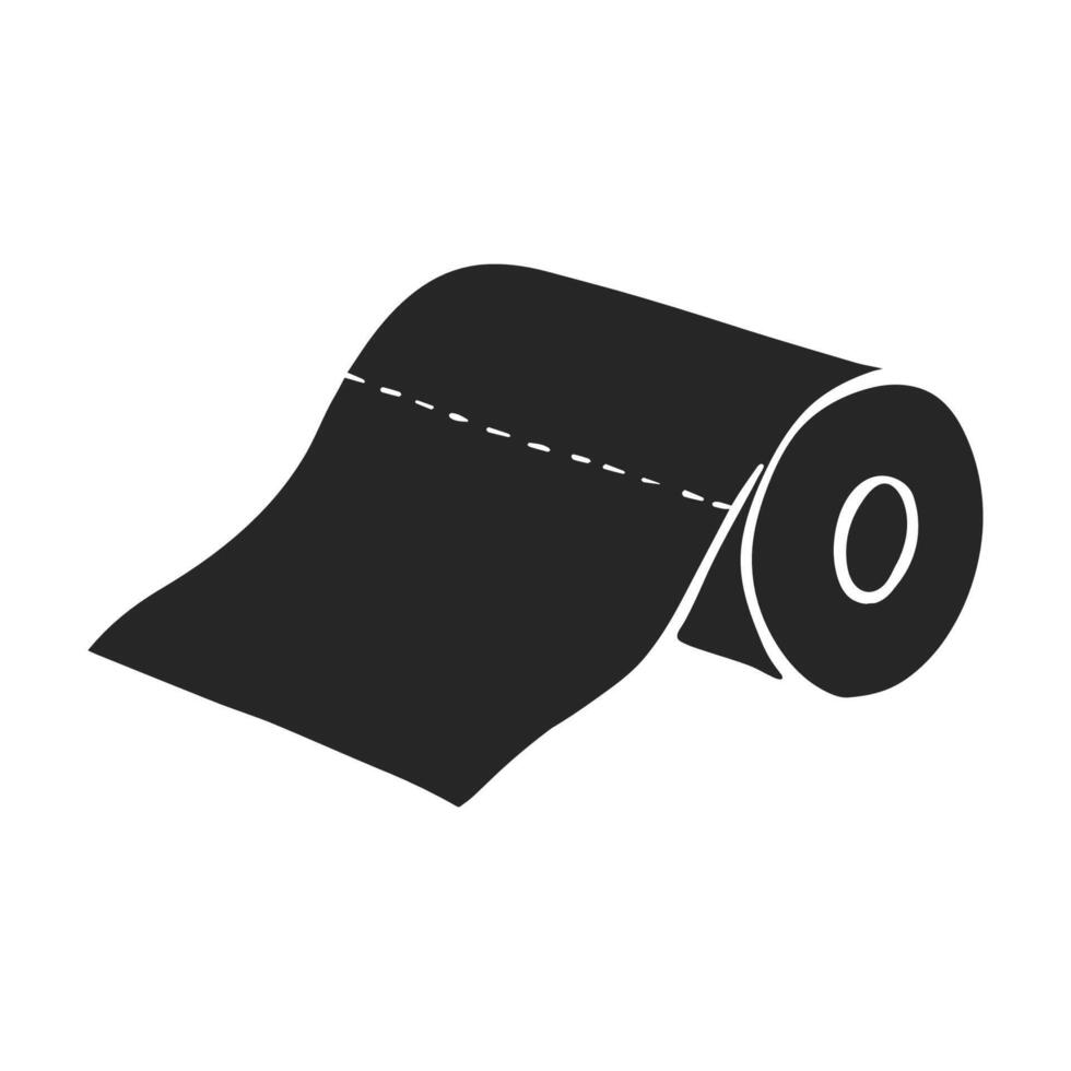 hand- getrokken icoon toilet papier vector illustratie