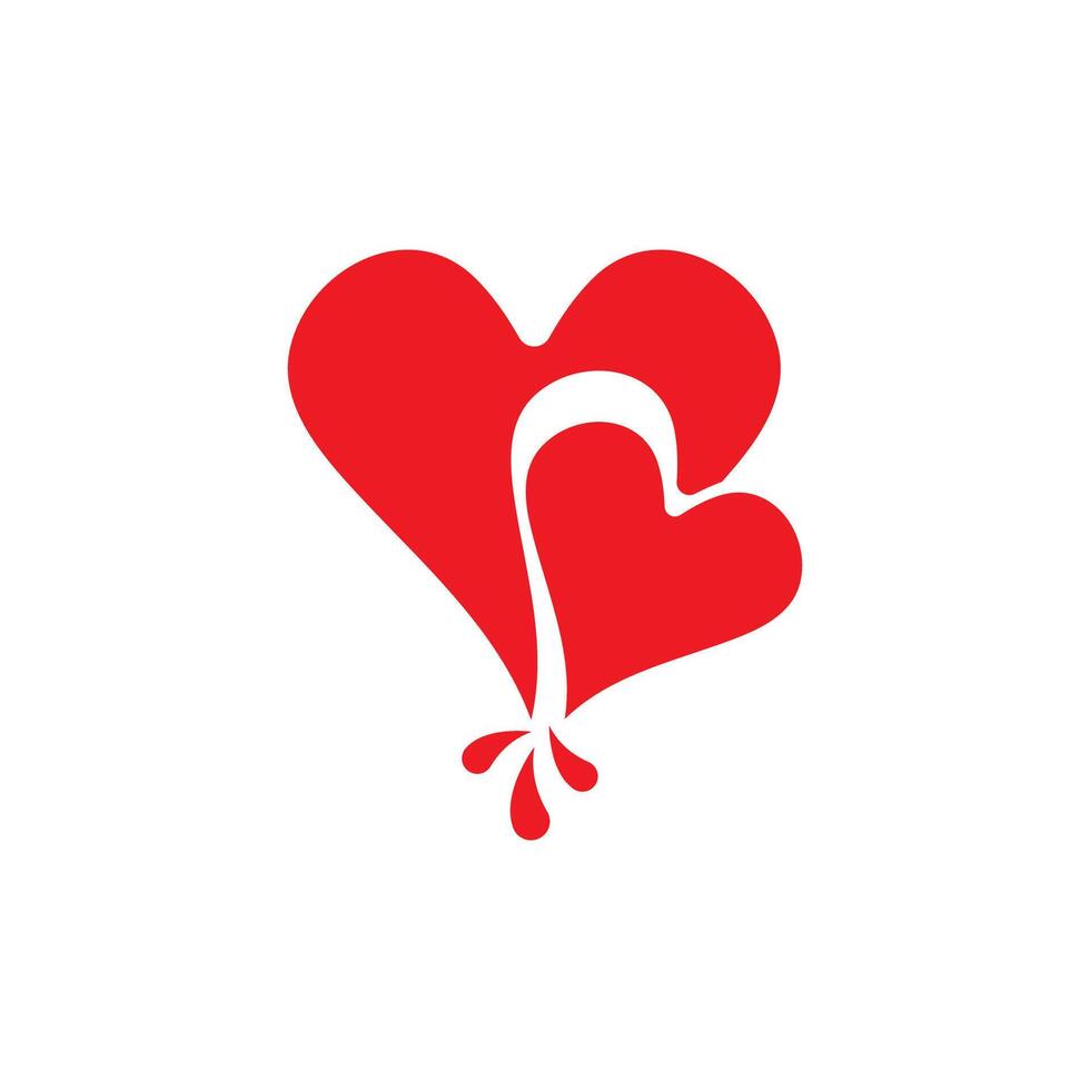 liefde hart vector icoon en symbool sjabloon illustratie