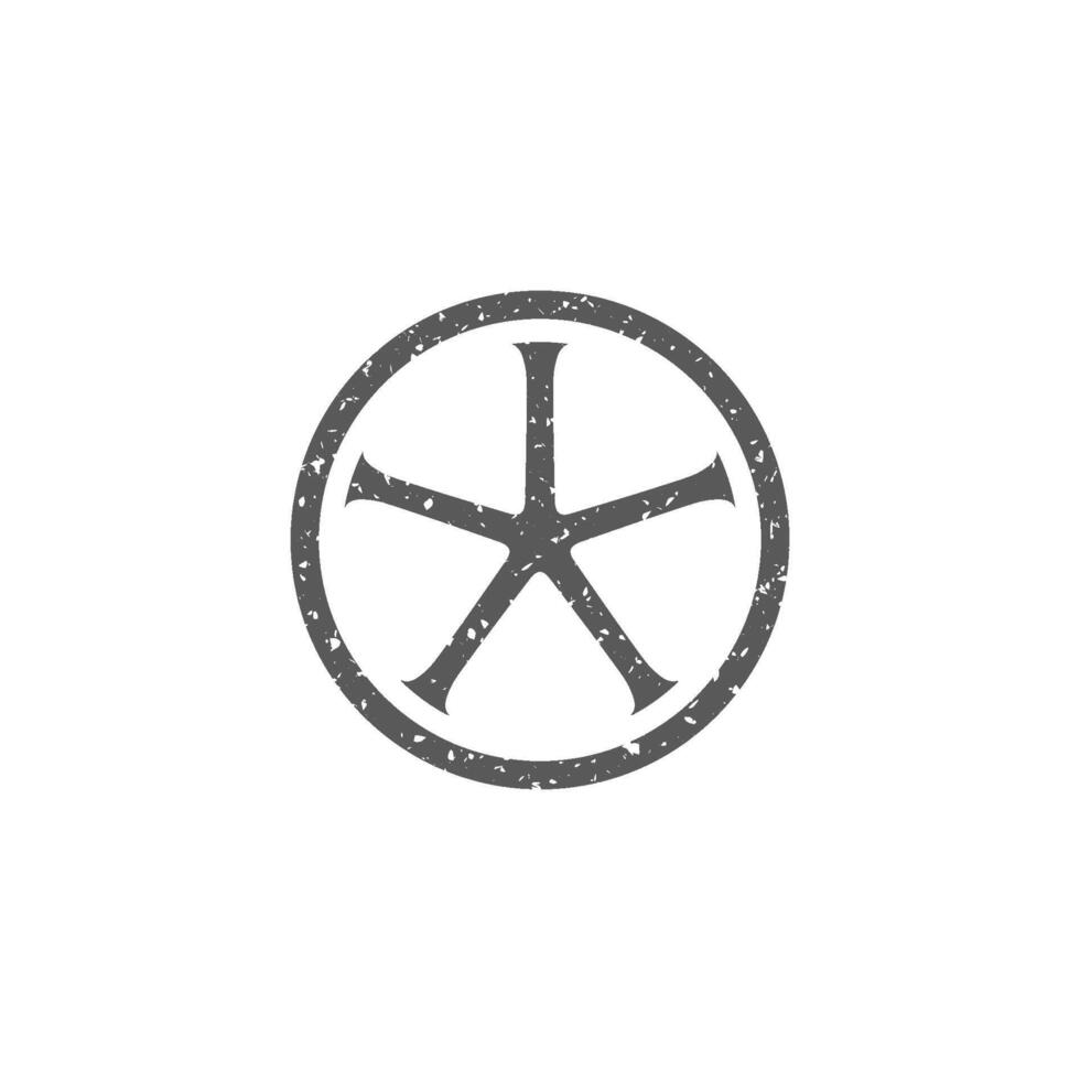 fiets wiel icoon in grunge structuur vector illustratie