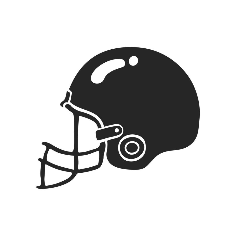 hand- getrokken Amerikaans voetbal helm vector illustratie