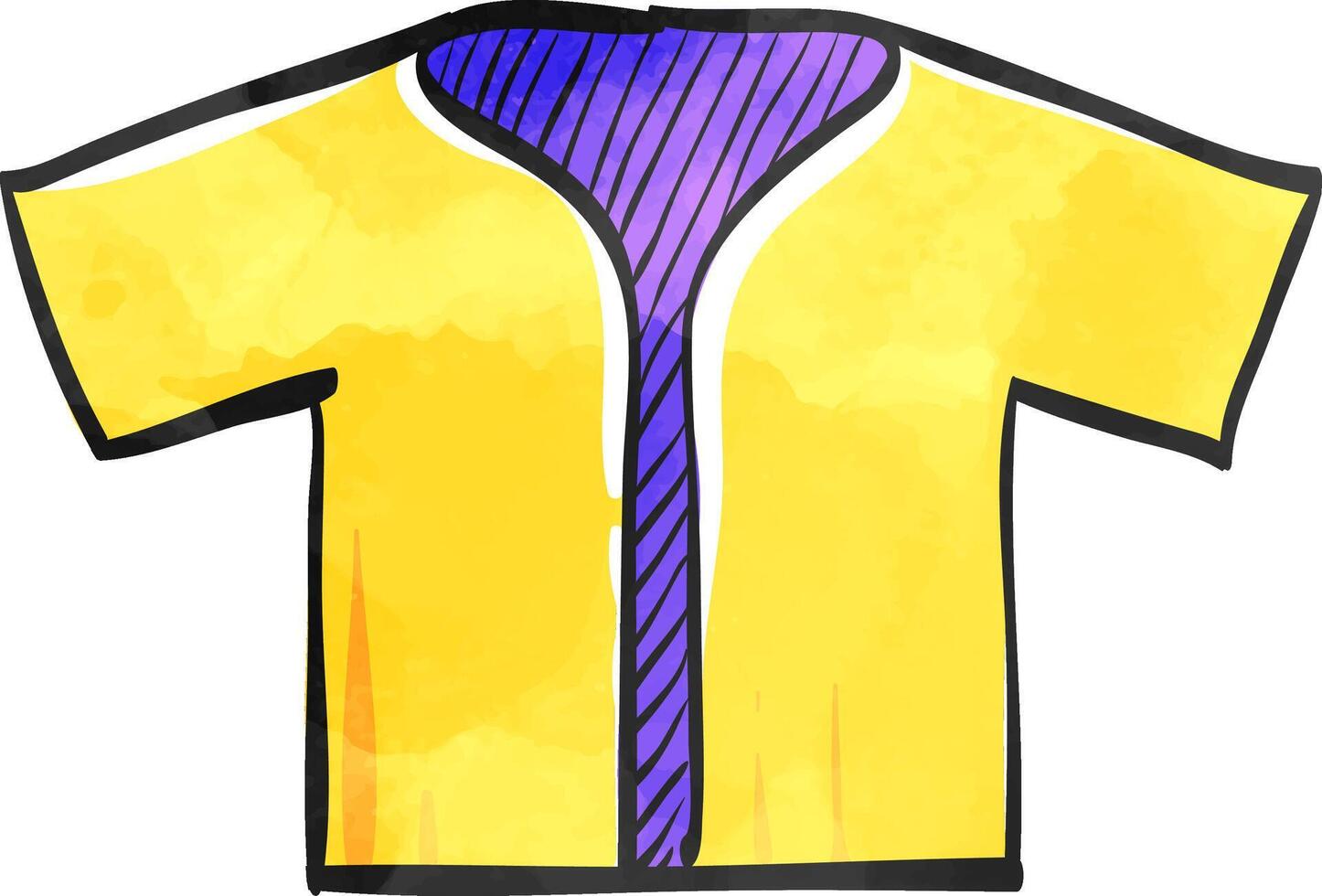 overhemd icoon in kleur tekening. kleren uniform textiel mode vector