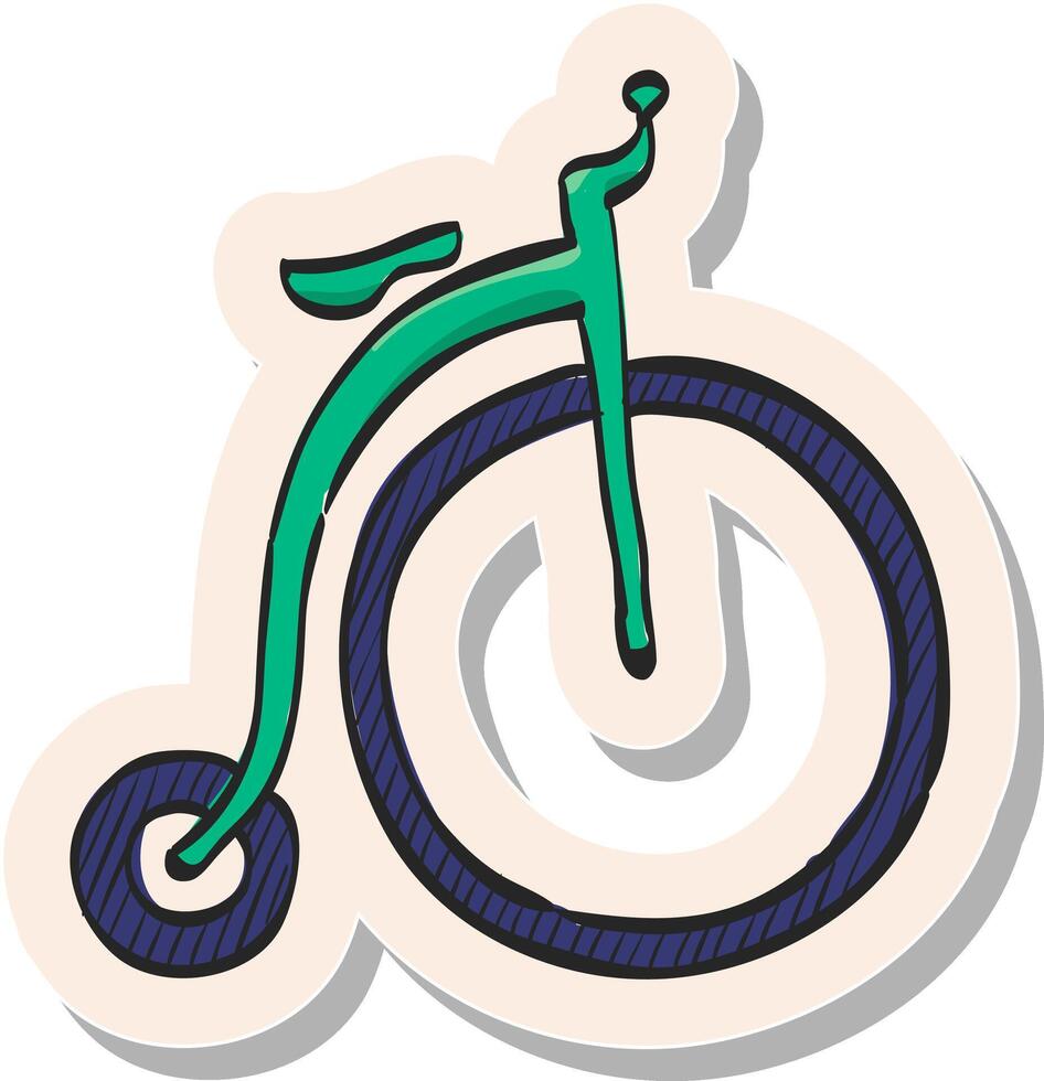 hand- getrokken icoon in sticker stijl vector illustratie