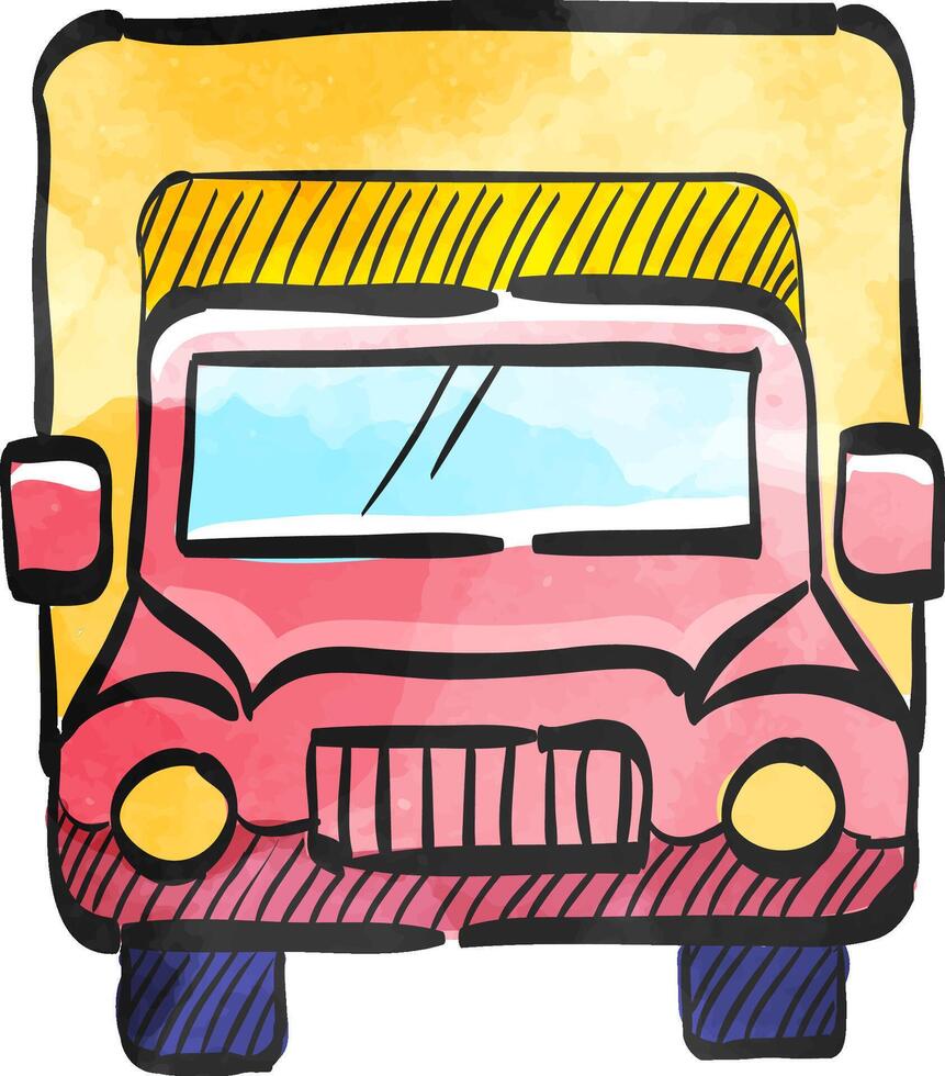 vrachtauto icoon in kleur tekening. vracht, vervoer, logistiek, levering vector