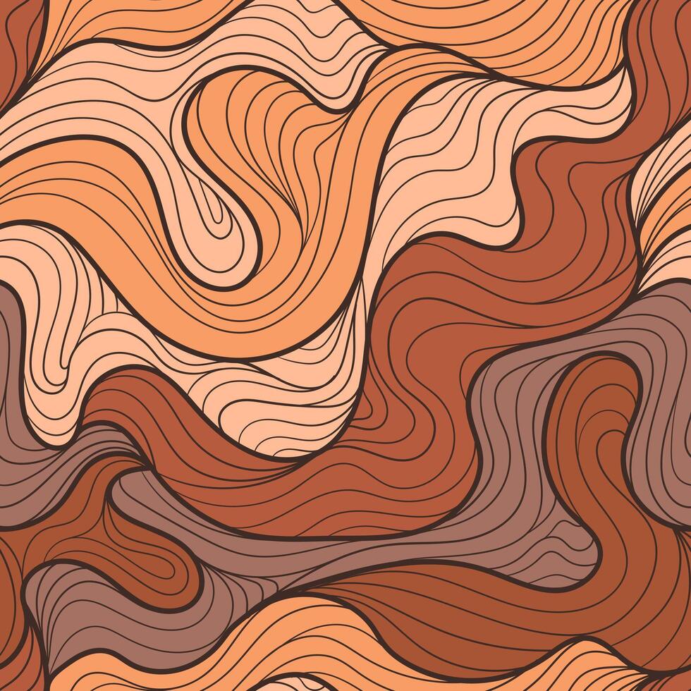 abstract patroon met naadloos golven van dun lijnen met dik lijnen vector