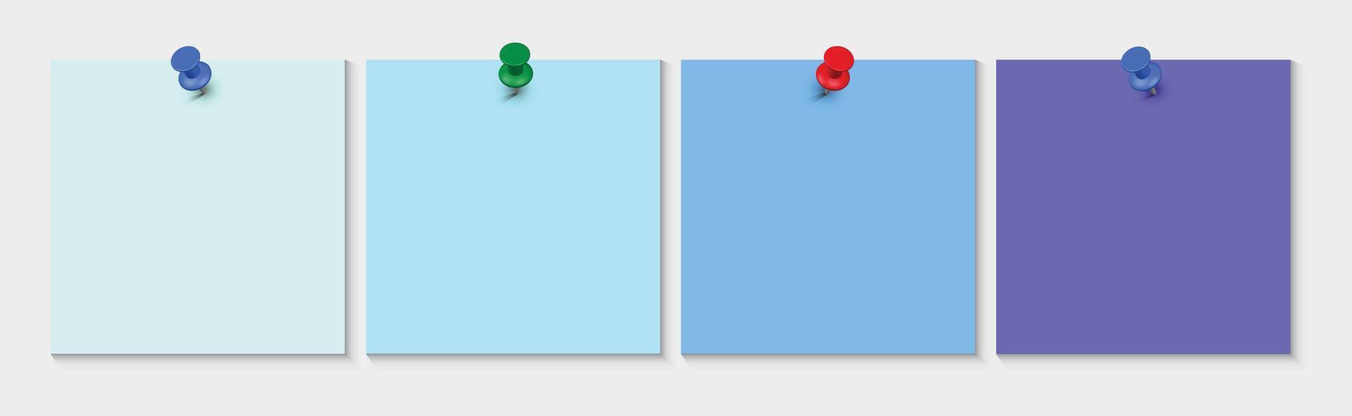 verzameling van verschillend gekleurde lakens van Notitie papieren met gekruld hoek, klaar voor uw bericht vector