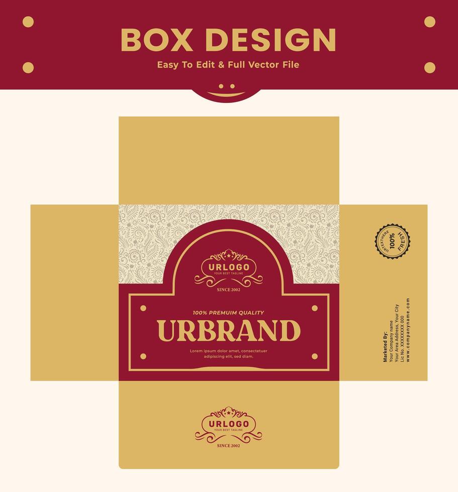 zoet doos ontwerp, verpakking doos label, zoet bakkerij voedsel doos geschenk pak branding. vector