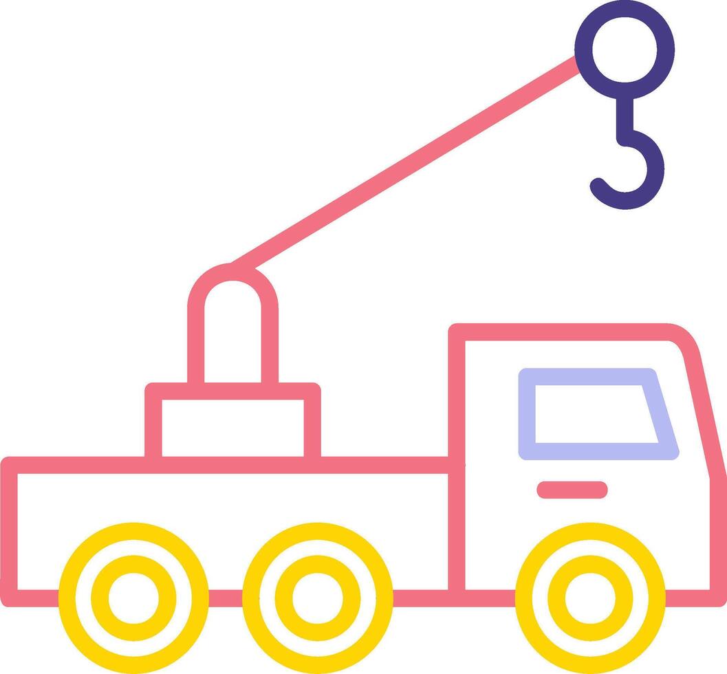 hijs- kraan vrachtauto vector icoon
