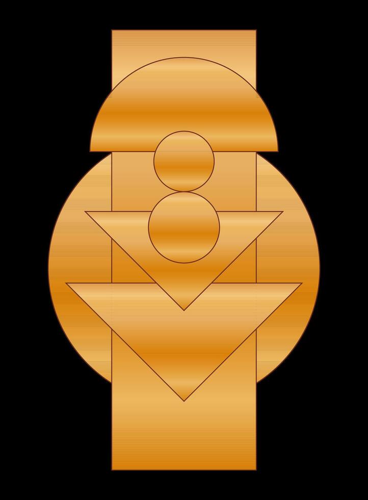 goud helling structuur grafisch vorm geïsoleerd Aan zwart Hoes minimalistische poster sjabloon vector