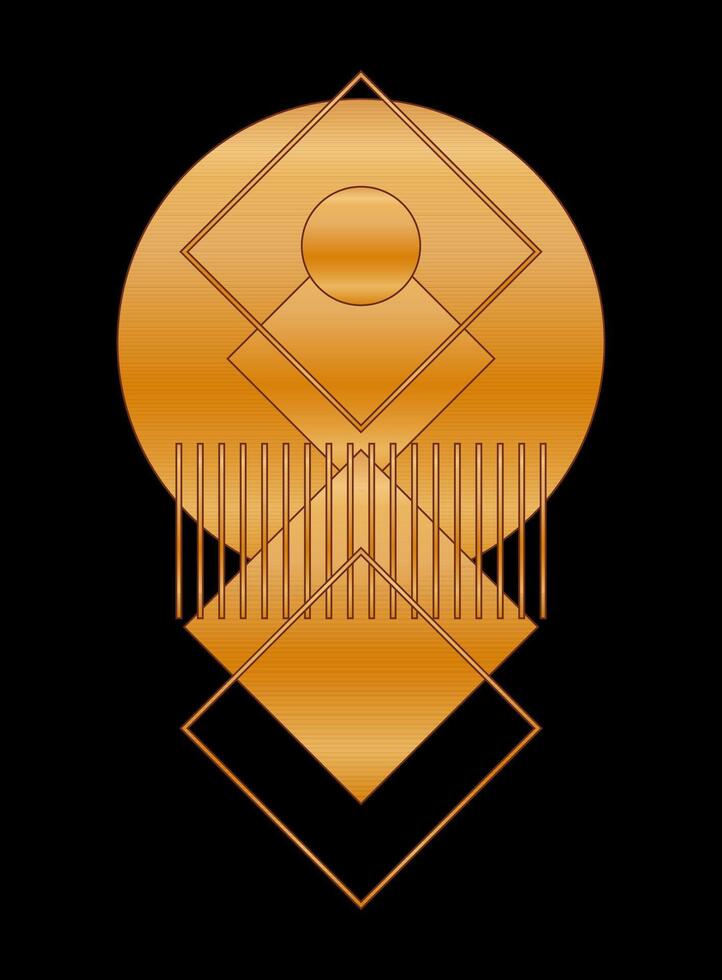 goud helling structuur grafisch vorm geïsoleerd Aan zwart Hoes minimalistische poster sjabloon vector