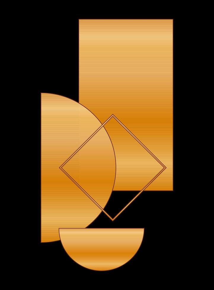 goud helling structuur grafisch vorm geïsoleerd Aan zwart Hoes minimalistische poster sjabloon vector