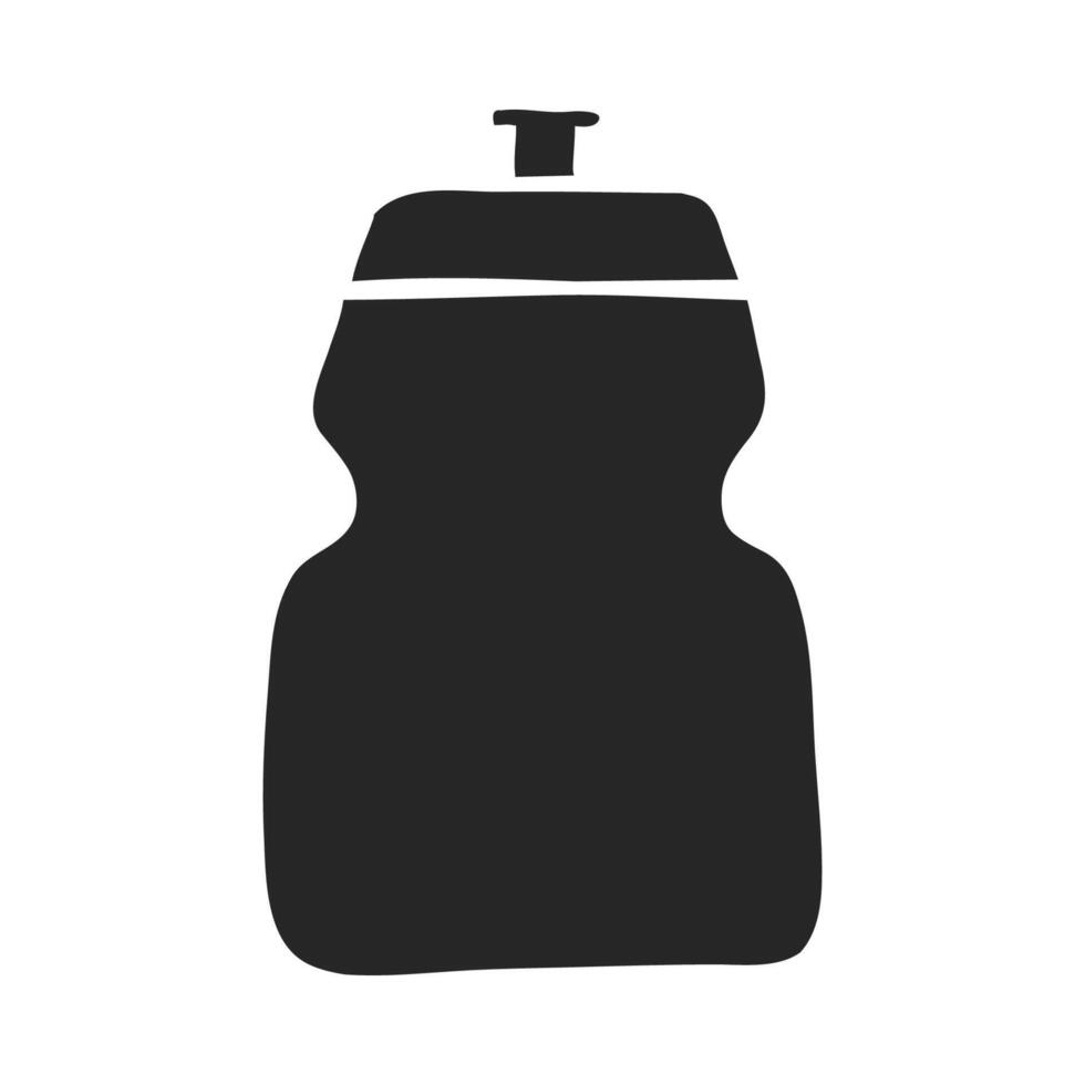 hand- getrokken wielersport water fles vector illustratie