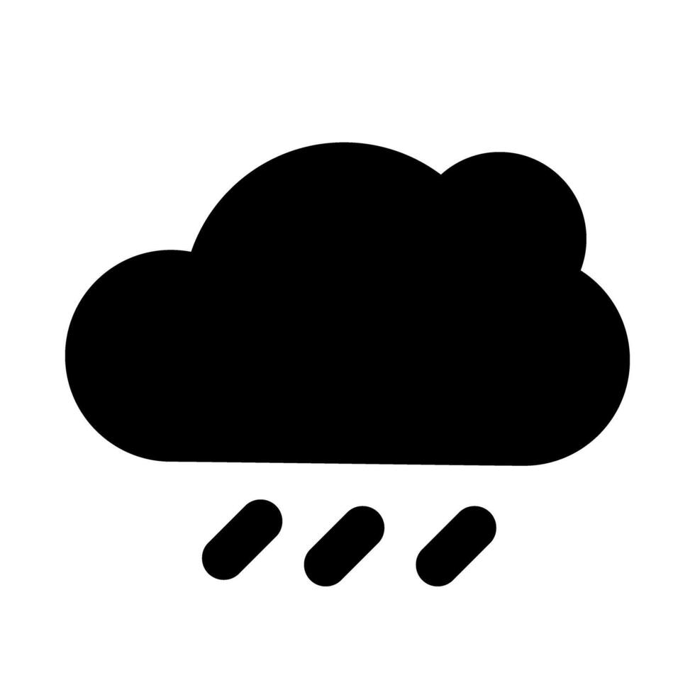 wolken en weer glyph pictogrammen vector