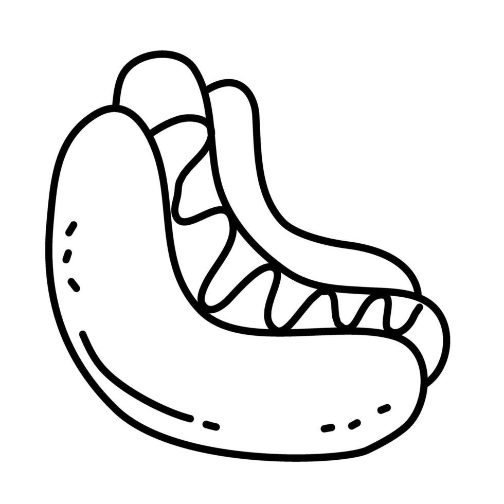 hotdog van zomer doodles icoon reeks vector