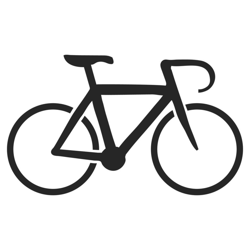 hand- getrokken weg fiets vector illustratie