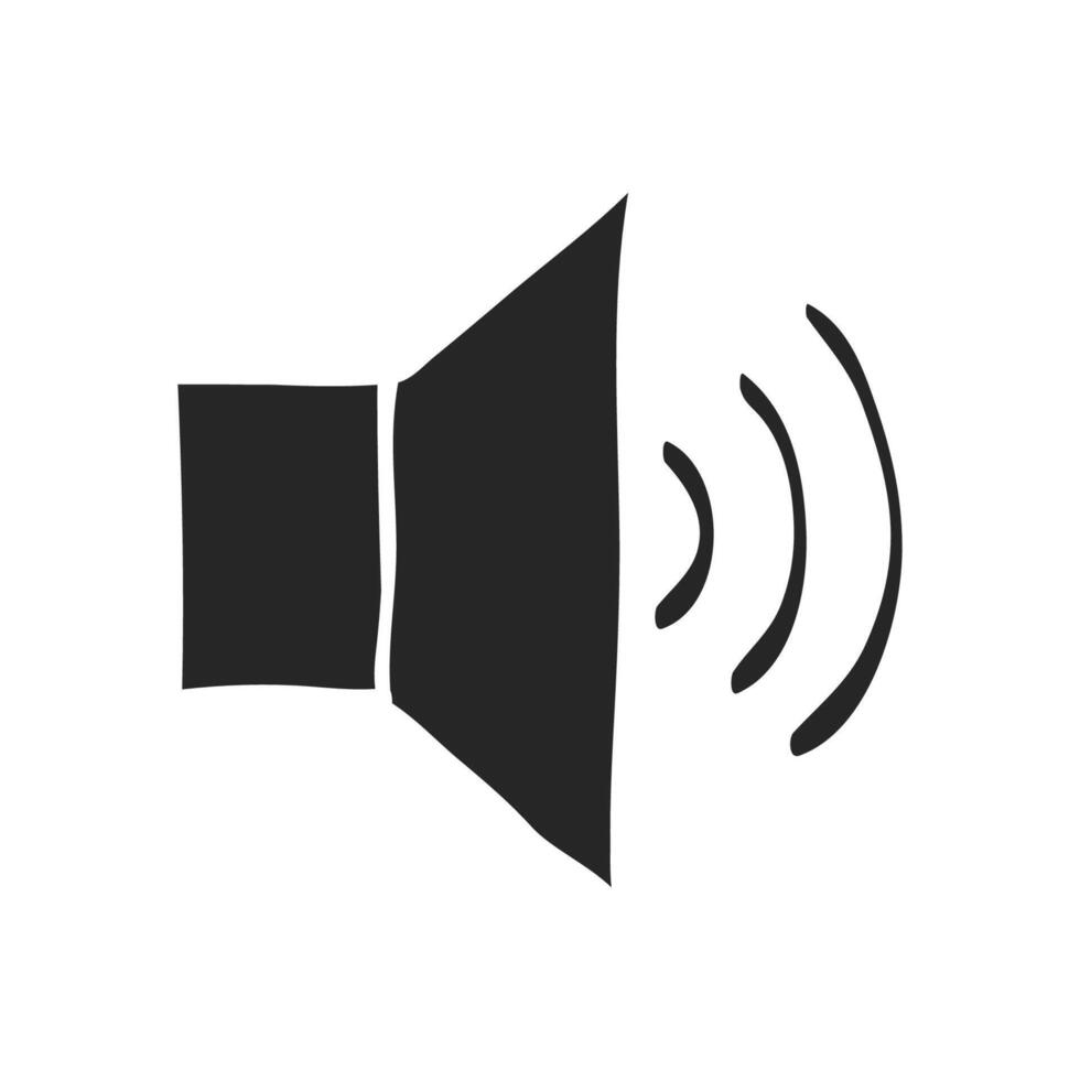 hand- getrokken audio volume vector illustratie