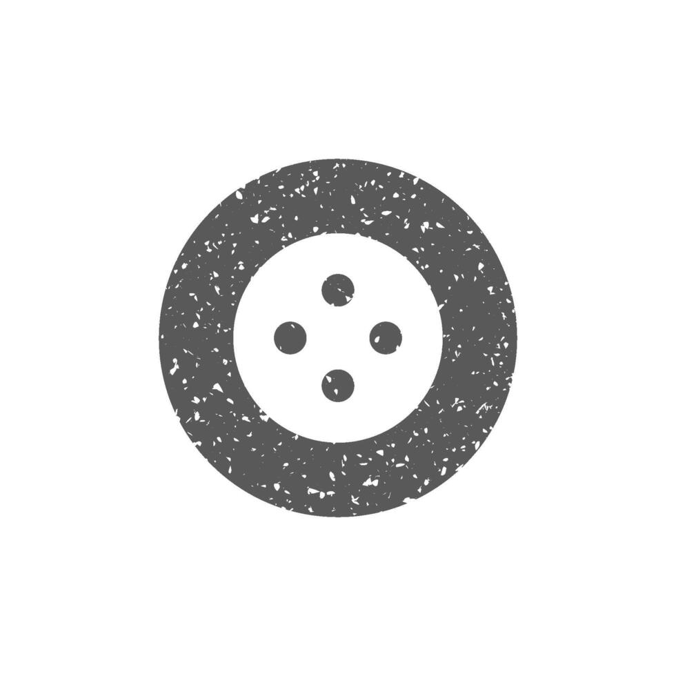 knop icoon in grunge structuur vector illustratie