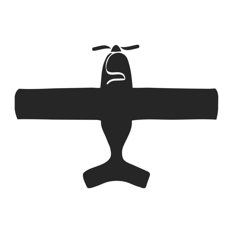 hand- getrokken wijnoogst vliegtuig vector illustratie