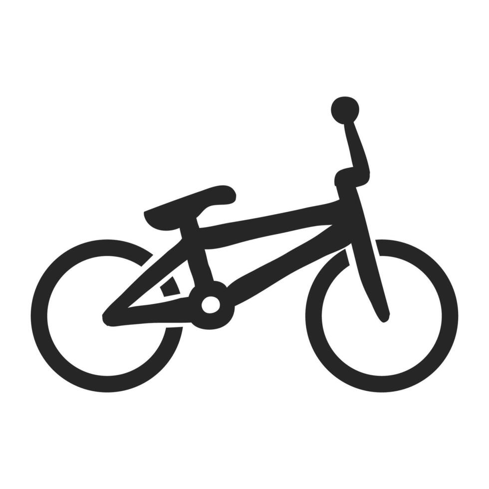 hand- getrokken bmx fiets vector illustratie