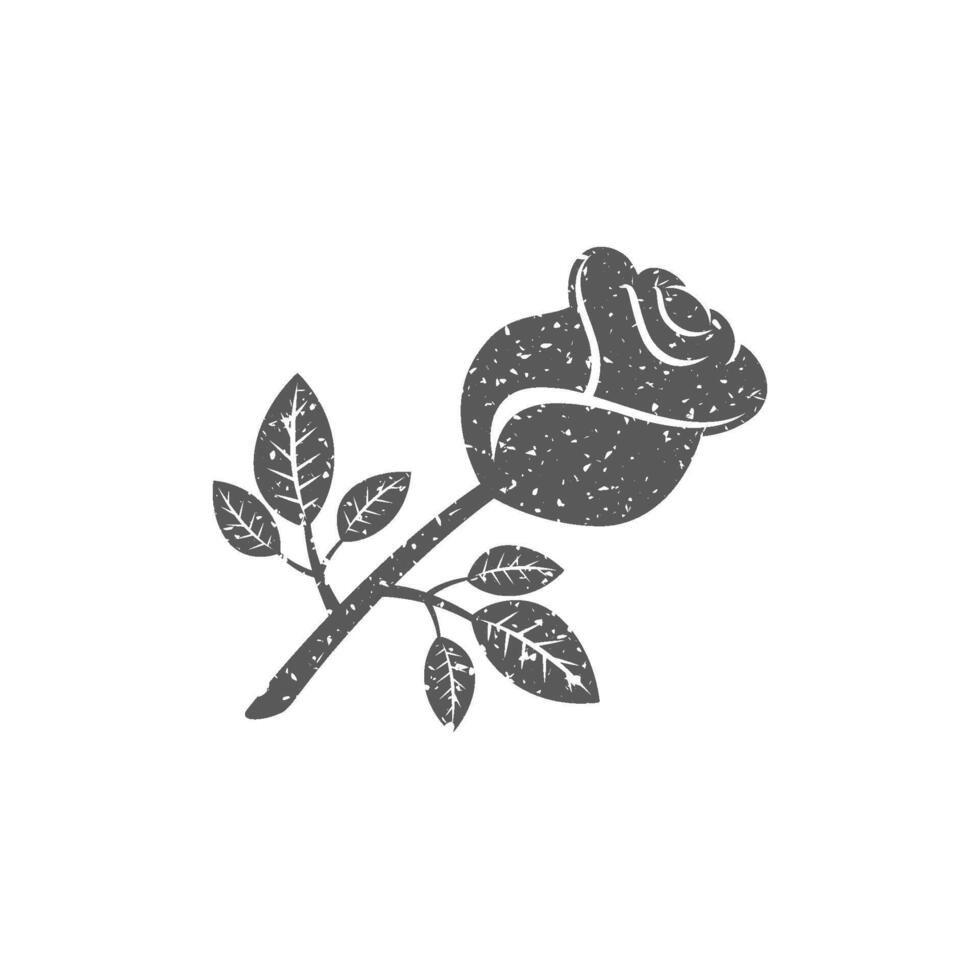roos icoon in grunge structuur vector illustratie
