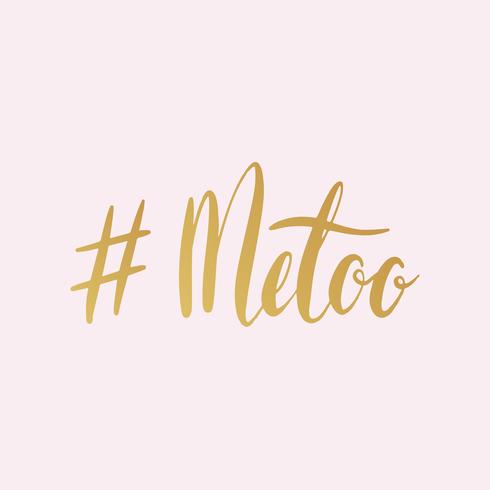 #metoo gouden typografie vector