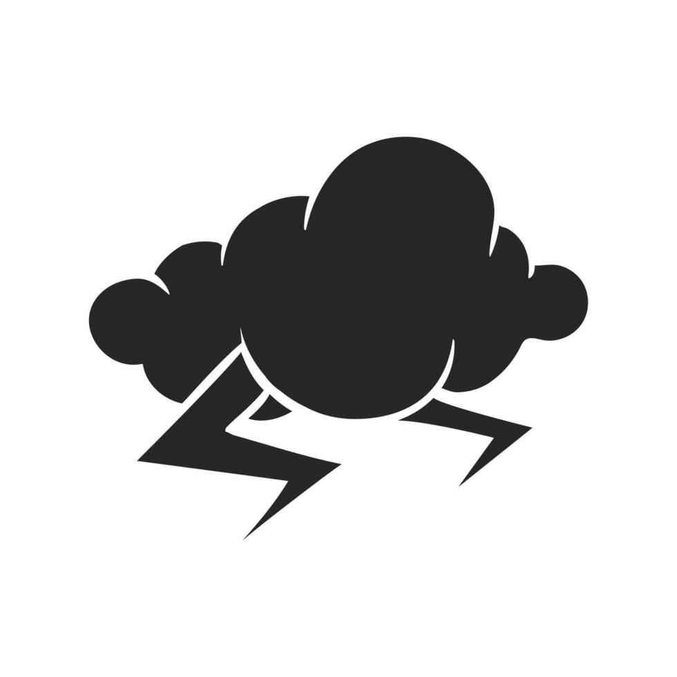 hand- getrokken weer bewolkt storm vector illustratie